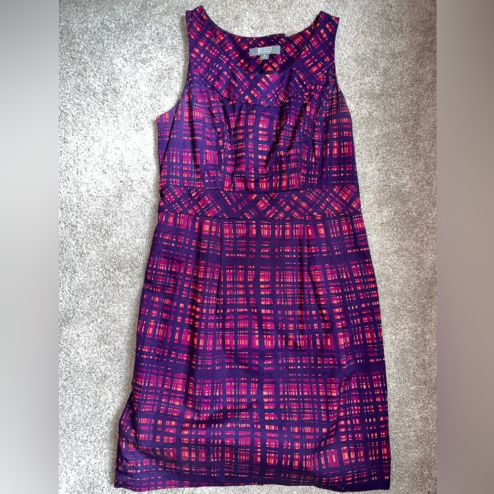 Merona Purple Plaid Sleeveless Dress